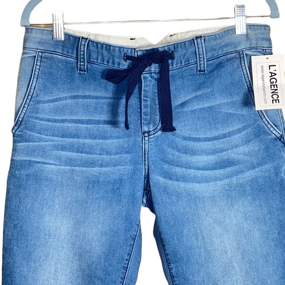 L’Agence Women’s Mid Rise Fly Front & Drawstring Waist Jeans Small NWT - Picture 2 of 11